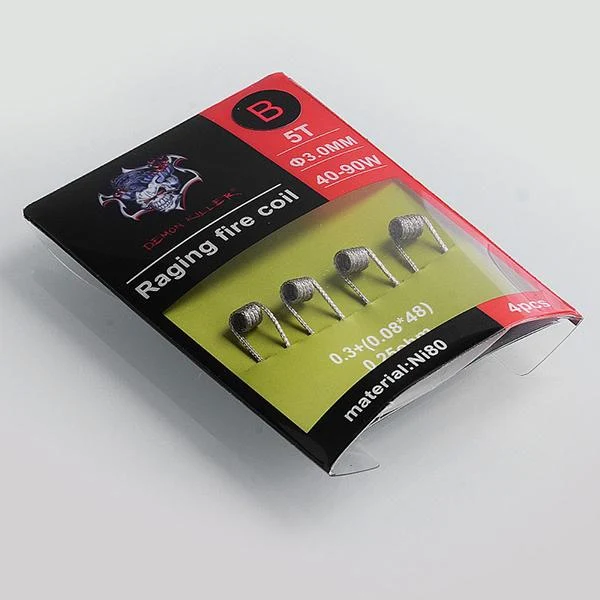 Demon Killer Raging Feuer Coil Ni80 Vorgefertigt Heizdraht - 4 Stück / Packung