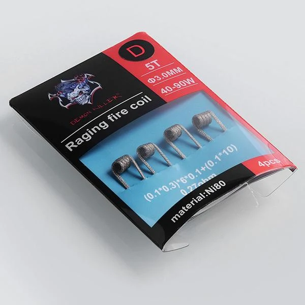 Demon Killer Raging Feuer Coil Ni80 Vorgefertigt Heizdraht - 4 Stück / Packung