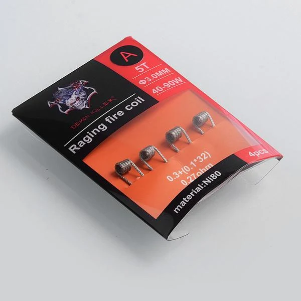 Demon Killer Raging Feuer Coil Ni80 Vorgefertigt Heizdraht - 4 Stück / Packung
