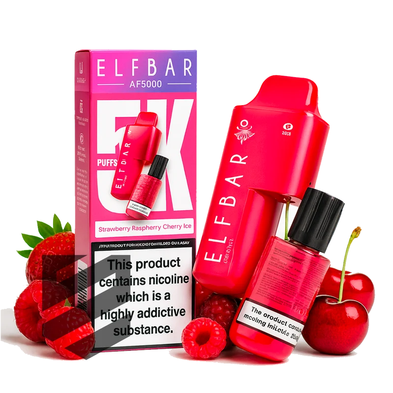 Elf Bar - AF5000 - Strawberry Raspberry Cherry Ice