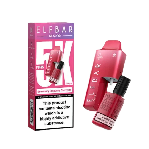 Elf Bar - AF5000 - Strawberry Raspberry Cherry Ice