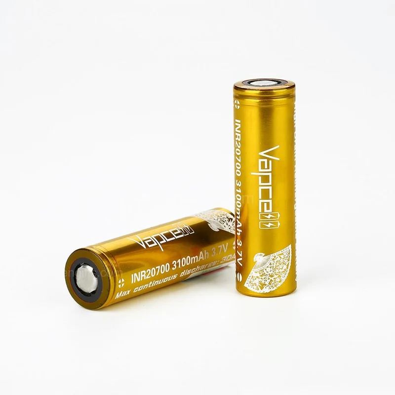 Vapcell INR20700 Hohe Abfluss Li-Ionen-Akku 30A 3100mAh 2 Stück