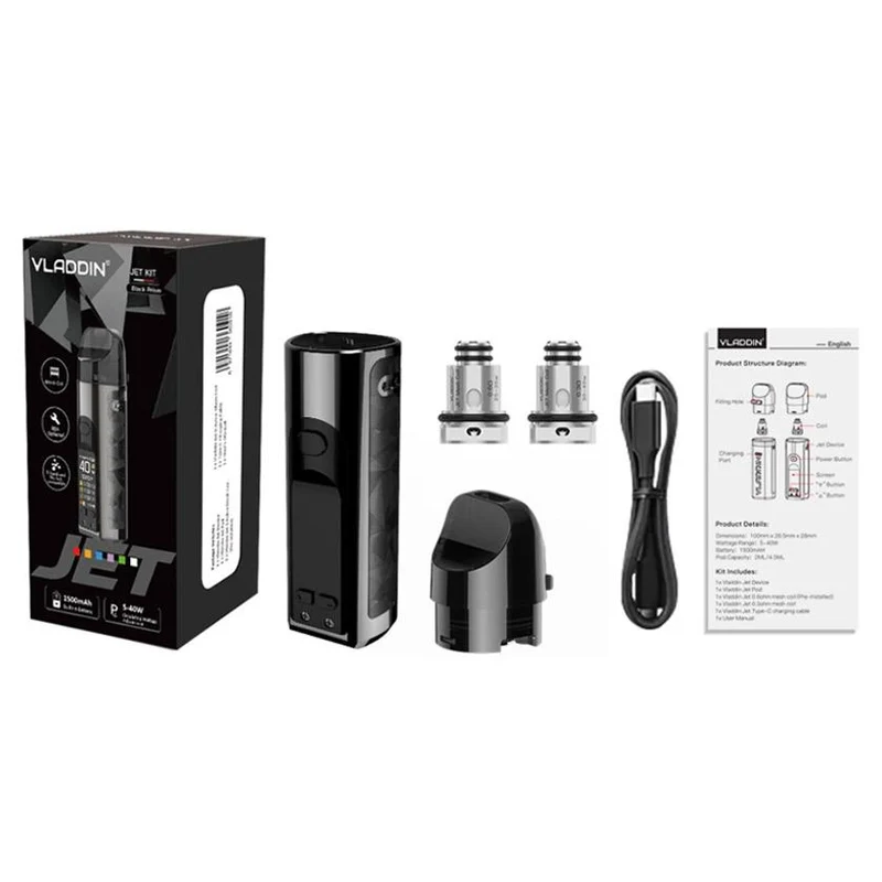 Vladdin Jet 40W Pod Mod Kit 1500mAh
