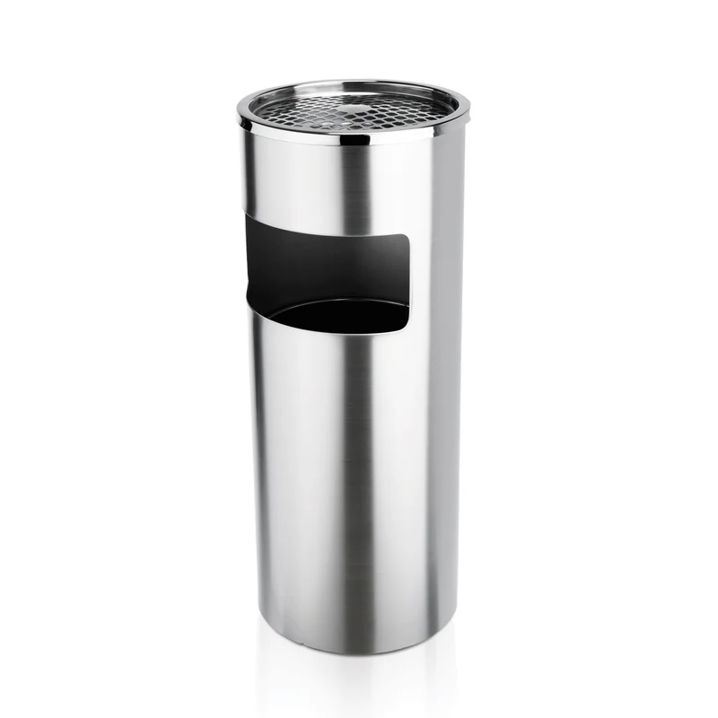 Standascher, Ø 25 cm, silber, Chromnickelstahl