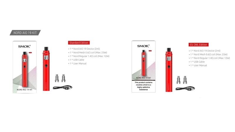 SMOK Nord AIO 19 Starterset - 1300mAh & 2ml