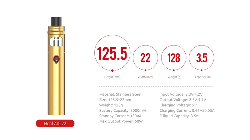 SMOK Nord AIO 22 Starterset - 2000mAh & 3,5ml