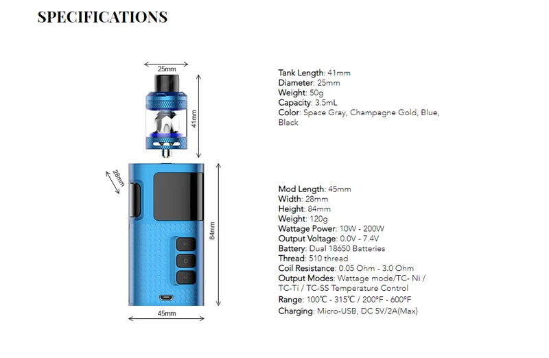 KangerTech Ripple Starter Kit mit 3.5mL Ripple Verdampfer