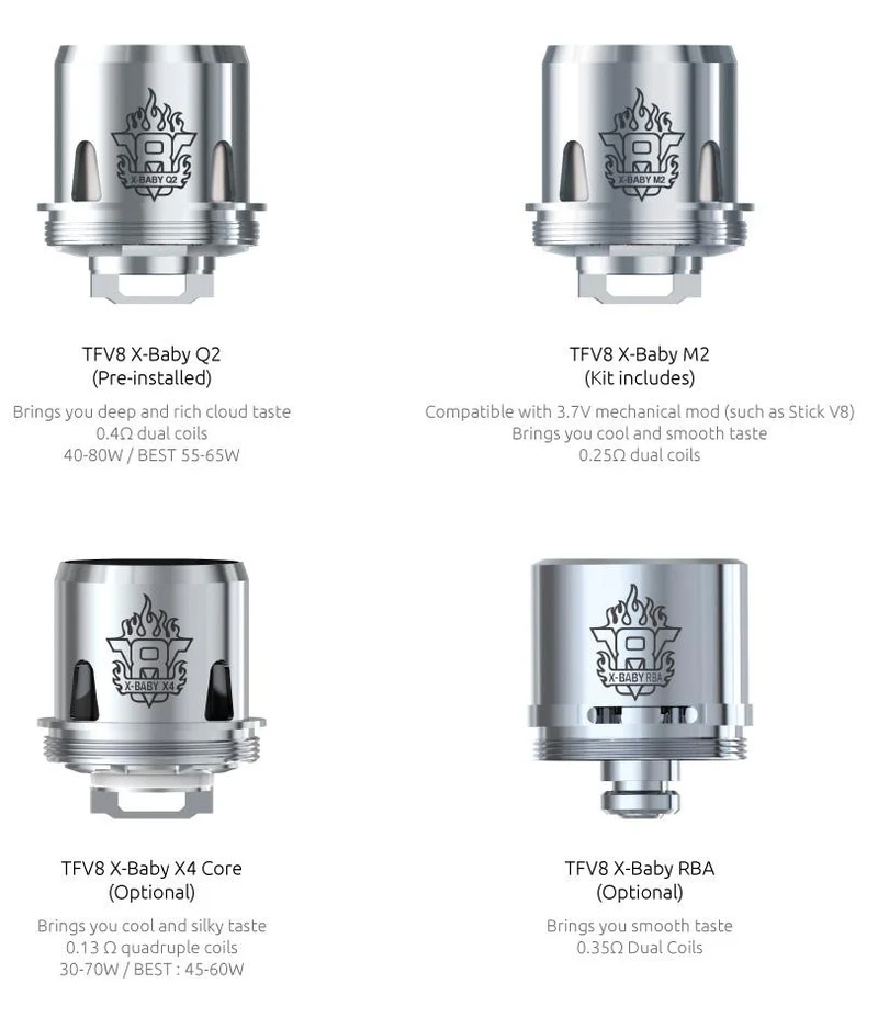 SMOK TFV8 X-Baby Ersatz Coil Verdampferkopf - 3 Stück / Packung