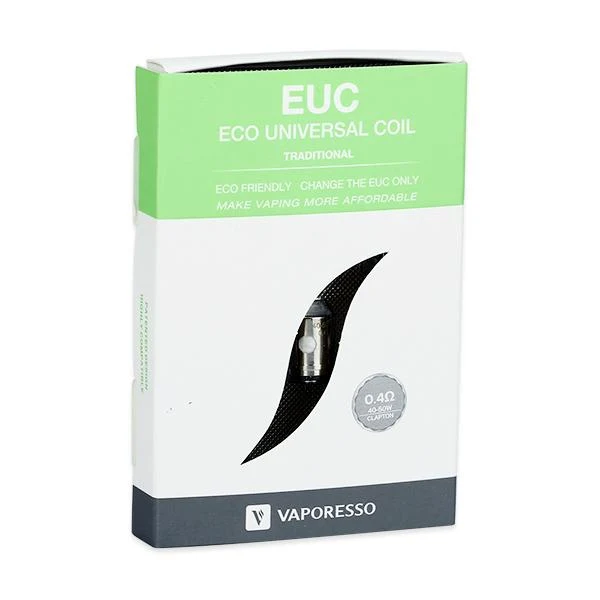 Vaporesso EUC Core Coils (0.3ohm & 0.4ohm & 0.5ohm & 0.6ohm) for Vaporesso Veco Tank & Veco Plus Tank & Tarot Nano Kit & Nebula Kit (5 Stück / Packung)