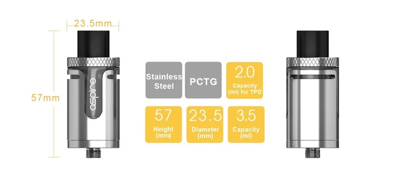 Aspire Cleito EXO Tank Atomizer Verdampfer Standard Version - 3,5ml