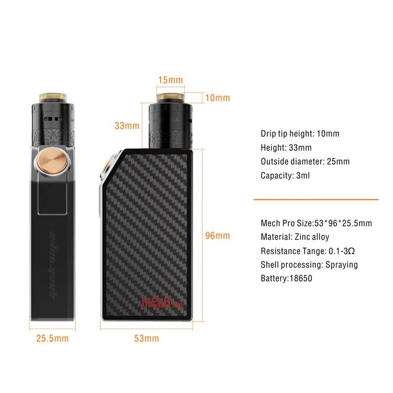 Geekvape Mech Pro Kit mit Medusa RDTA