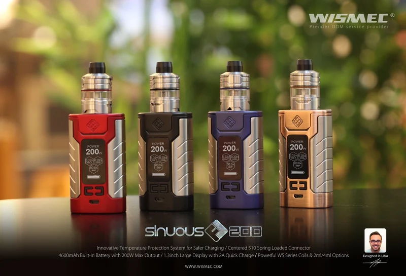 Wismec SINUOUS FJ 200 200W Kit mit Divider Tank - 4600mAh & 4ml
