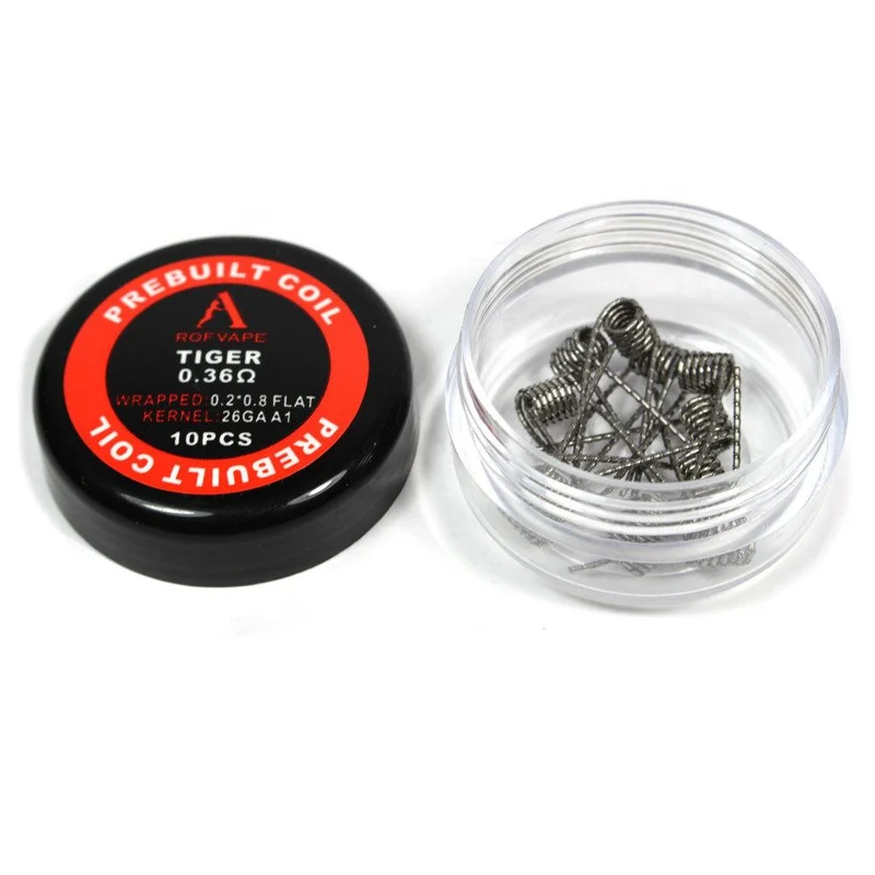 Rofvape Tiger Draht Prebuilt Coils 0,36 Ohm - 10 Stück / Packung