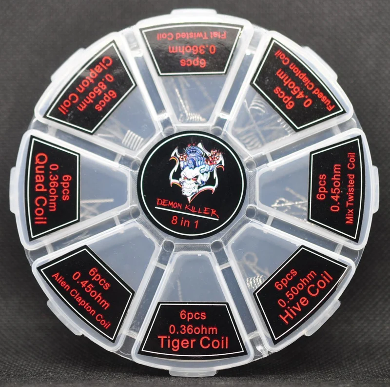 Demon Killer 8 in 1 Premade Coil Fertigcoil Box - 48 Stück / Packung