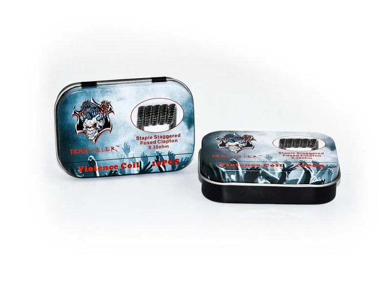 Demon Killer Staple Staggered Fused Clapton Fertigcoil 0,3 Ohm - 10 Stück / Packung