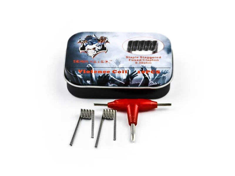 Demon Killer Staple Staggered Fused Clapton Fertigcoil 0,3 Ohm - 10 Stück / Packung