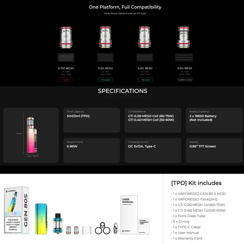 Vaporesso Gen 80 S Kit