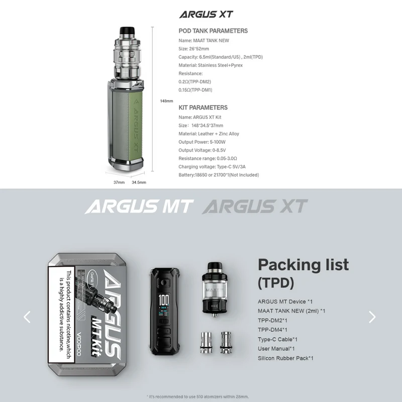 Voopoo Drag Argus XT Vape Kit