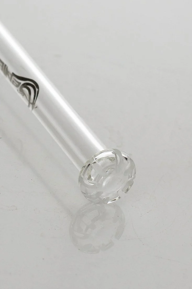 Glass shower head diffuser downstem