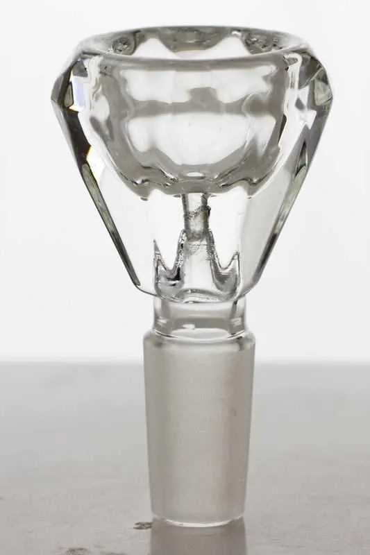 Diamond cutting shape glass bowl