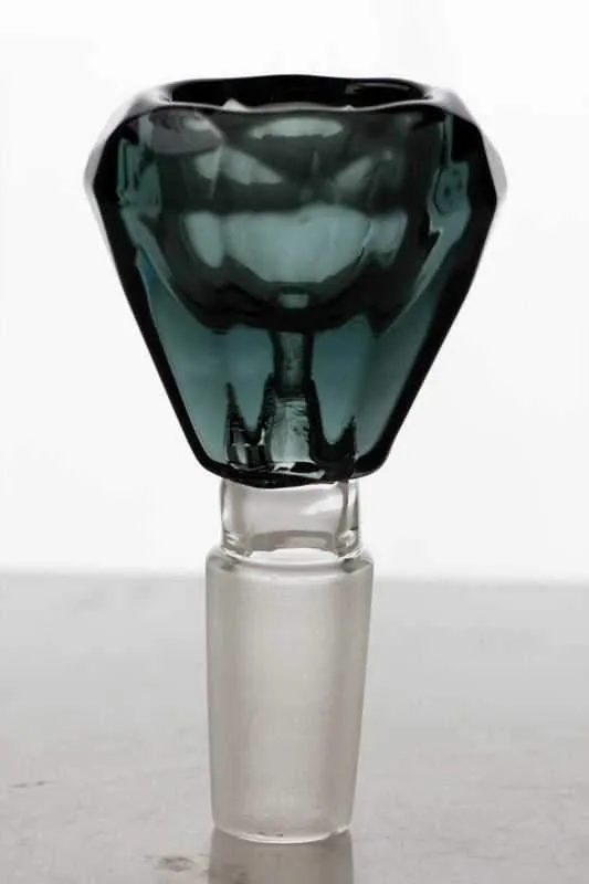 Diamond cutting shape glass bowl