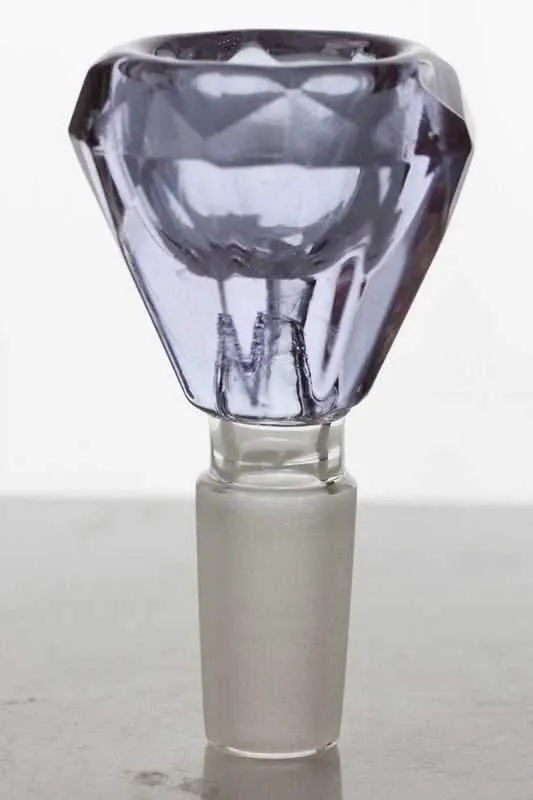 Diamond cutting shape glass bowl