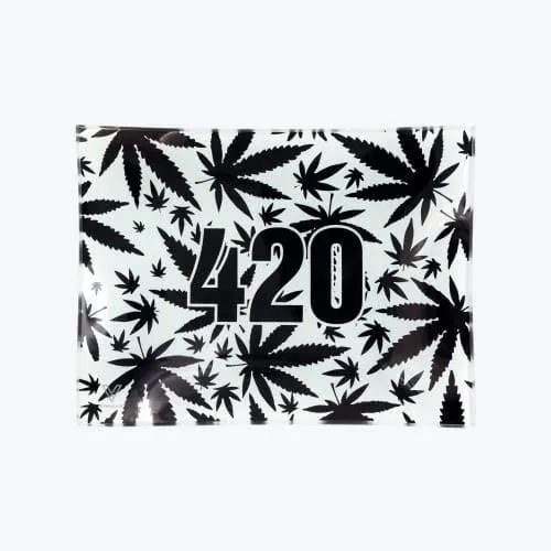V-syndicate- 420 B&w Glass Rollin' Tray