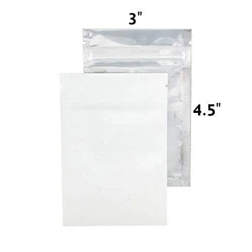 Mylar Bag Opaque White 1 Gram (100, 500 or 1,000 Count)