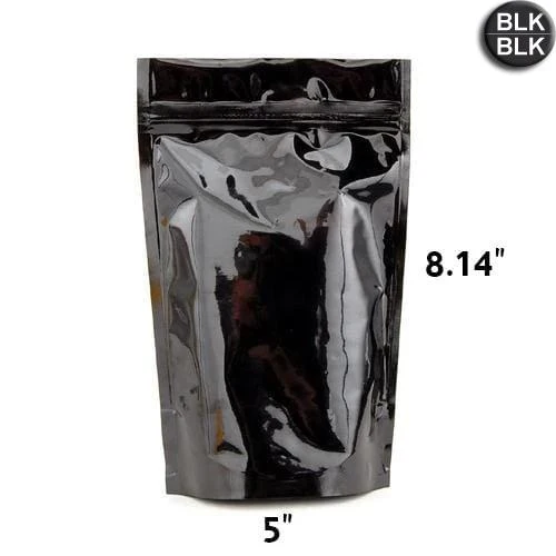 Mylar Bag Opaque Black 1/2 Oz - 14 Grams (100, 500 or 1,000 Count)