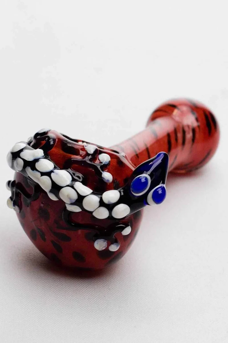 4.5" soft glass lizard hand pipe