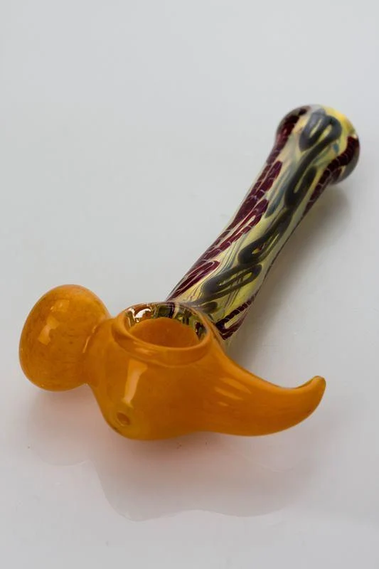 5.5" Hammer shape glass hand pipe