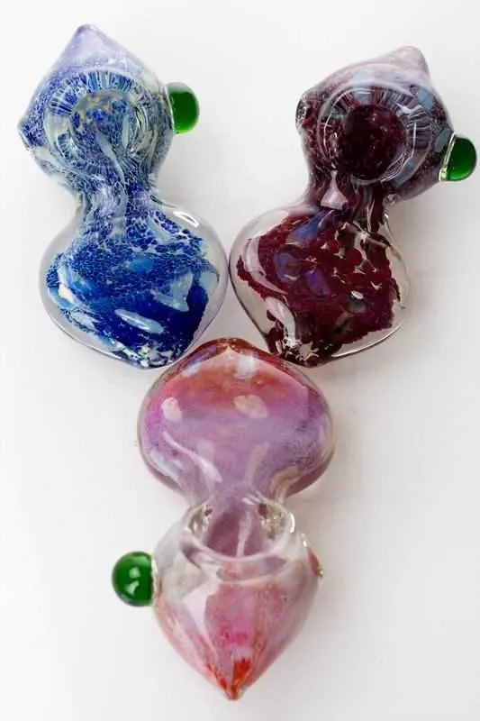 Cone head shape heavy glass hand pipe