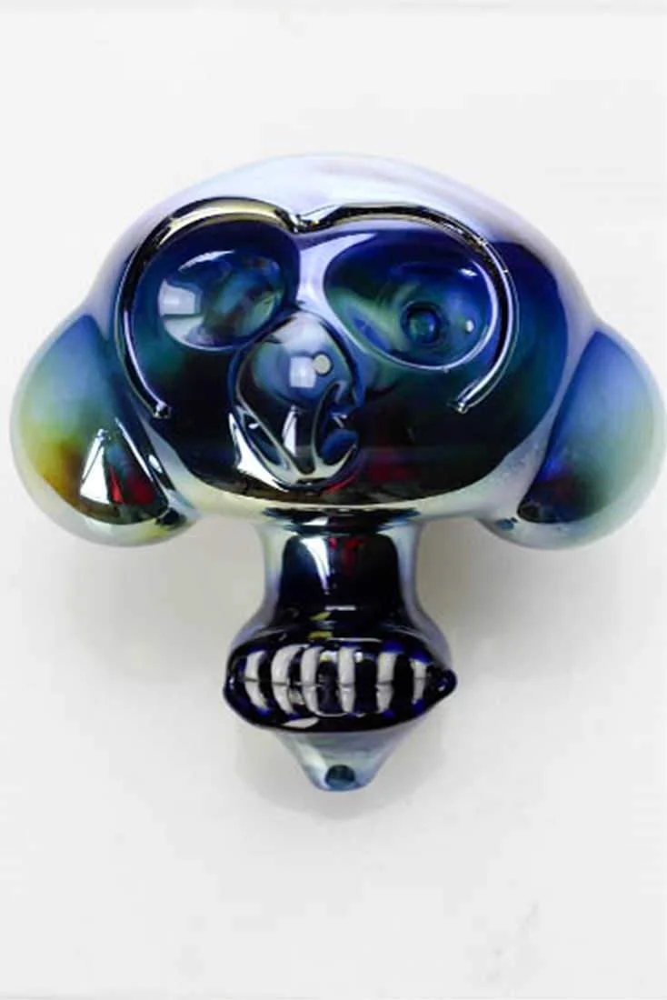 Metallic color Monkey glass pipe