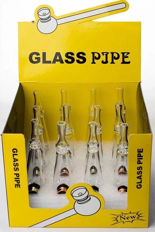5" Glass tube pipe with metal screen