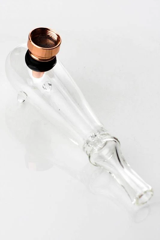 5" Glass tube pipe with metal screen
