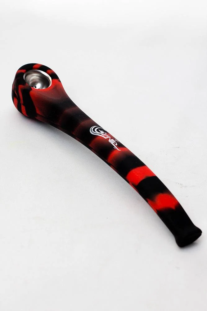 9" Genie Silicone hand pipe with metal bowl