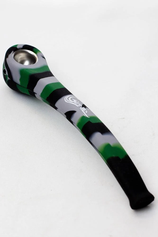 9" Genie Silicone hand pipe with metal bowl