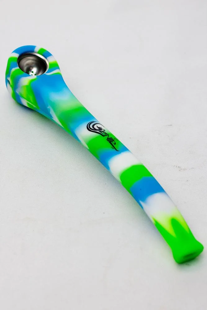 9" Genie Silicone hand pipe with metal bowl