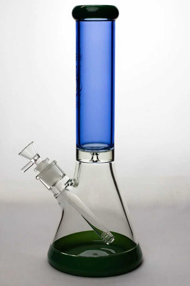 13 in. Genie two tone 9 mm glass beaker water bong