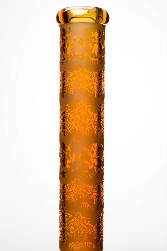 17 in. Genie Metallic 7 mm graphic glass beaker bong