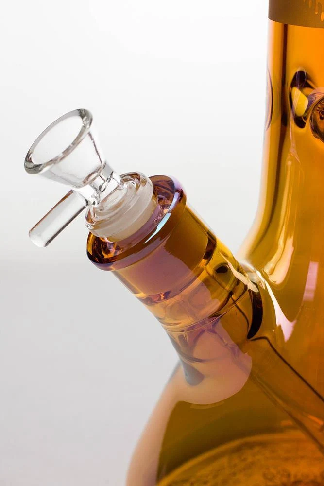 17 in. Genie Metallic 7 mm graphic glass beaker bong