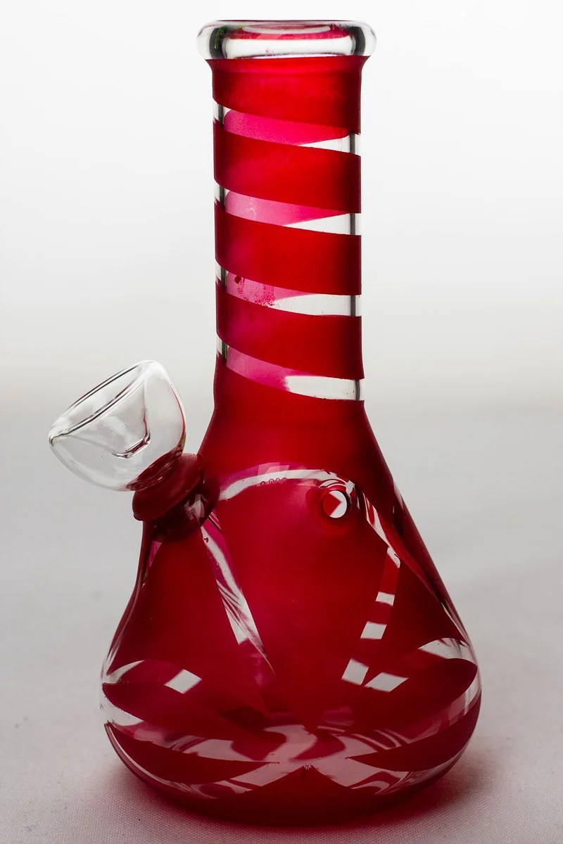 6" glass water bong