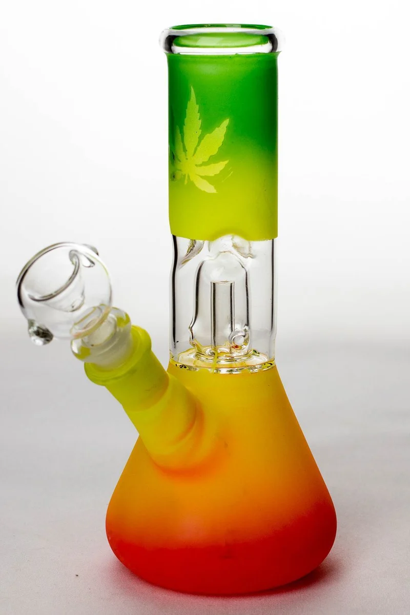 8" rasta dome percolator beaker water bong