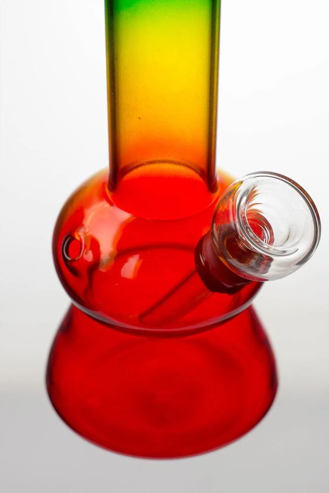 6 in. Rasta glass water bong
