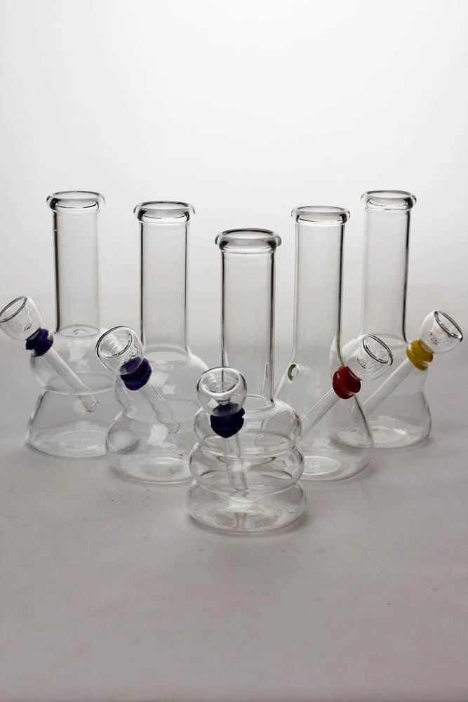 6 in. clear glass water bong