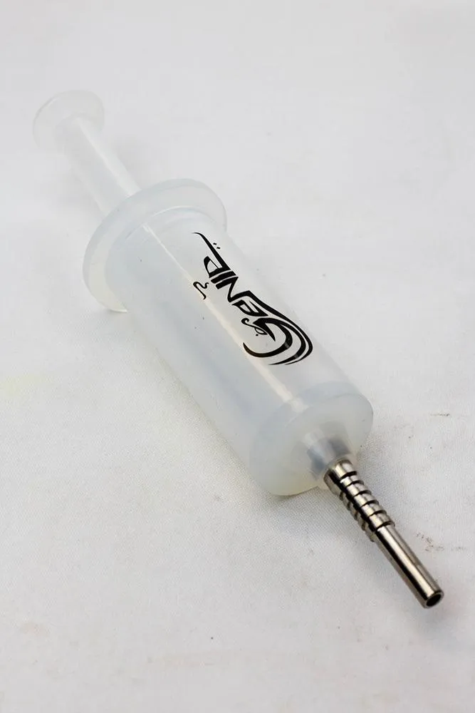White silicone syringe shape nectar collector