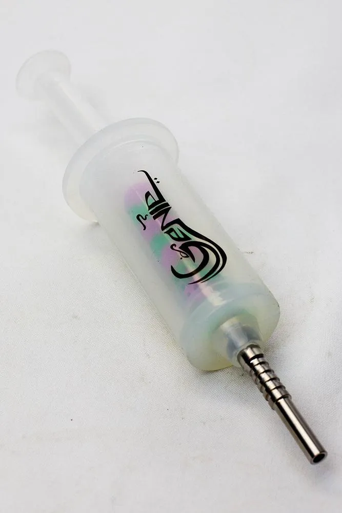 White silicone syringe shape nectar collector